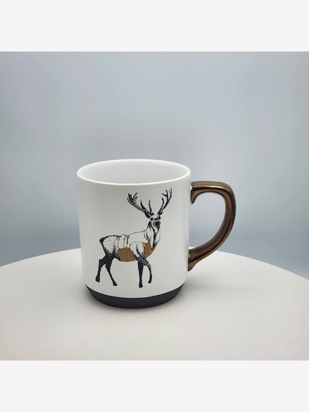 Stag Deer Metallic Bronze Stoneware Coffee Mug by Threshold - Picture 3 of 11